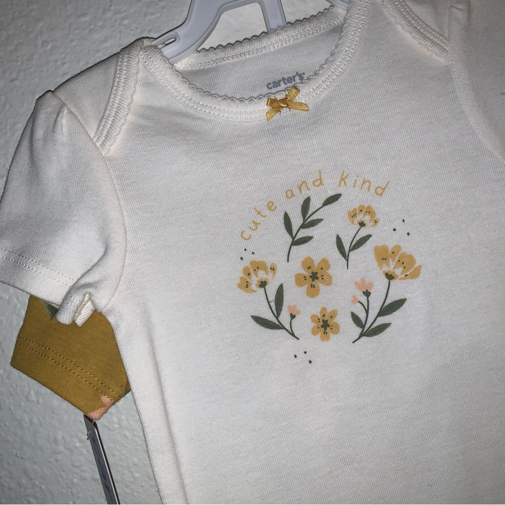 Carter's 12m 100% Cotton Baby Girl Mustard Yellow Outfits